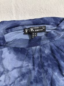 Blue Tie-Dye Long Sleeve Top