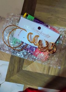 3 New Earings Set + 200 Ml Onion Shampoo Combo
