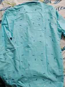 Blue Cotton Linen Shirt