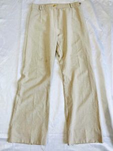 Beige Straight Trousers