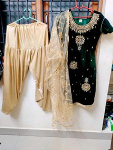 Beautiful New Patiyala Velvet Dress