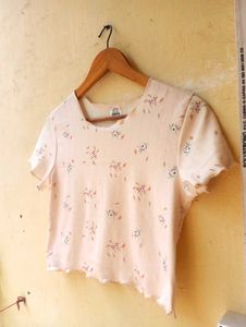 Imported Soft Floral Print Crop Top (Women)