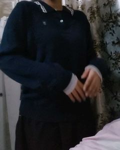 Japanese Aesthetic Collared Full Sleeve T Shirt