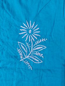 Blue Lucknowi Kurti
