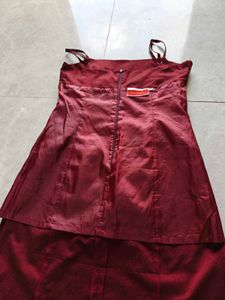 Black Blazer &amp; Maroon One Piece