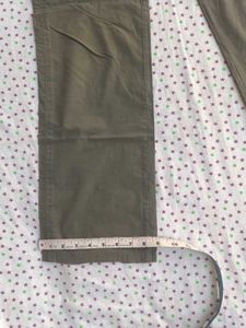 Olive Green Straight Pants For Women