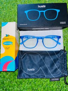 Lenskart Hustlr Ocean Blue Eyewear Premium Blu Cut