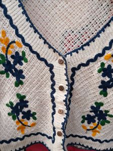 Crochet Knit 🎀 Top with Sleeves