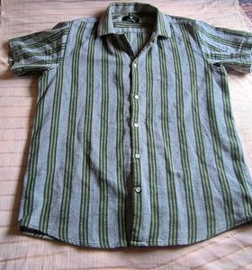 Striped Short Sleeve Button Down