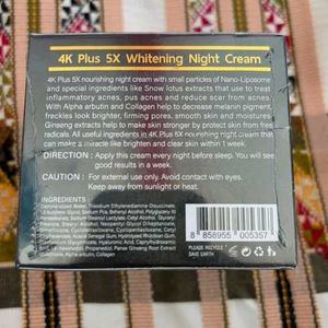 4K Plus Whitening Night Cream