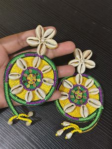Cowrie Shell Statement Earrings