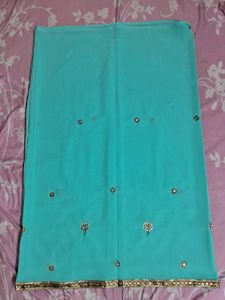 Embroidered Saree Pastel Colors