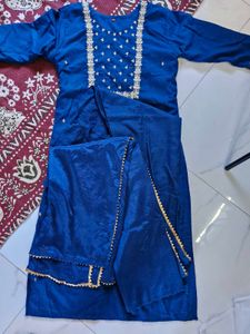 Party Wear Kurti, Pant And Dupatta Set