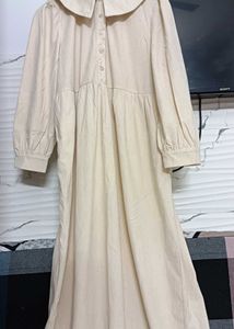 Elegant Beige Midi Dress