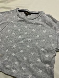 Starry Gray Cropped Tee