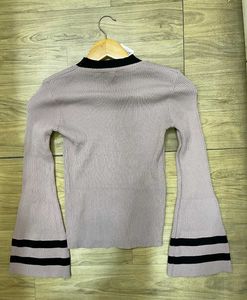Bell Sleeve Ribbed Knit Top- Size S