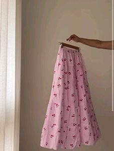 Cherry Gingham Maxi Skirt