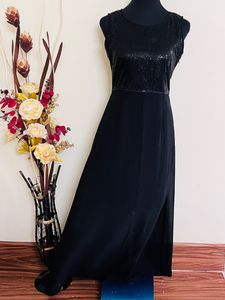 Branded Round Neck Polyester Women&#39;s Maxi Dress
