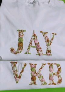 Handmade Embroidery Customise Tshirt