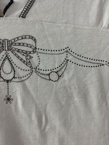 white bow y2k top
