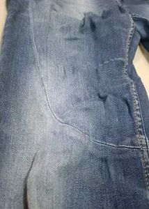 Distressed Denim Jeans of Benetton