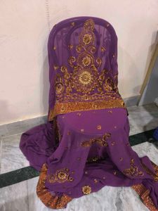 Vintage purple saree.