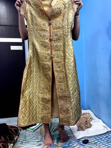 Gold Embroidered Kurta Set
