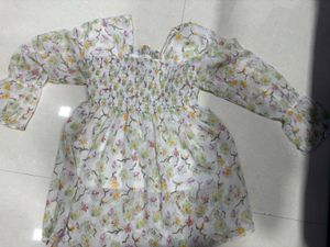 Floral Chiffon Smocked Blouse