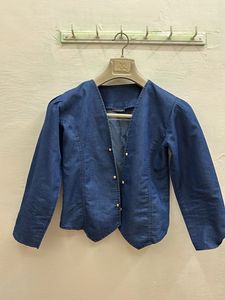 Denim Jacket with Button Detail