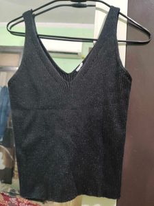 Black Knit Tank Top