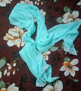 Aqua Embroidered Kurta And Sharara Set