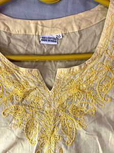 Embroidered Crop Kurta