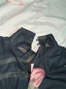 Black Bohemian Full Sleeved Crop Top