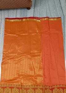Brand New Peach Color Saree