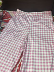 SSS Pink Gingham Flare Pants