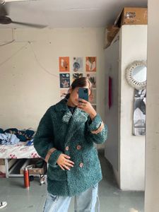 Green Fuzzy Coat