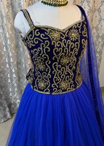 Blue Embellished Lehenga Choli