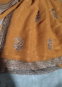 Saree With Blouse One Time Used For Photos Only