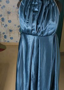 Teal Halter Maxi Dress