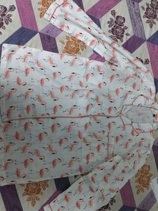 Flamingo Print Pajama Set