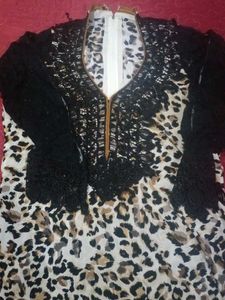 Leopard Print Kurti