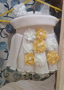 Beautiful Frock With Flower Detailing
