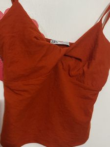 Zara Orange Camisole Top