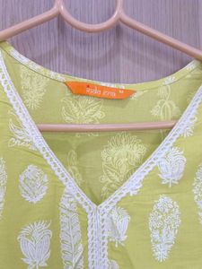 Yellow Printed Kurta Palazzo Set
