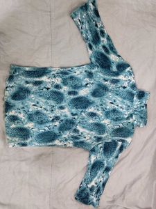 Blue Patterned Top