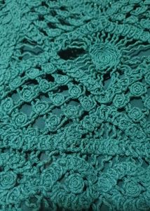 💚 Green Crochet Detail Top