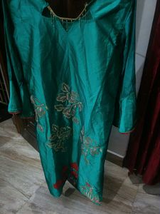 Silk Green Kurti