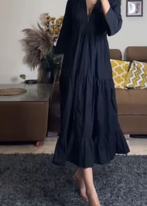 black maxi dress
