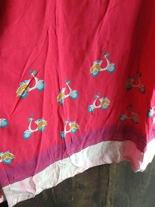 rangriti vehicle print long kurti