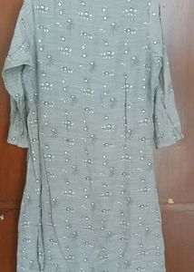 Grey Floral Dress 🌸 – Good Condition